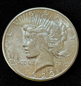 lot 28 image: 1923-S Peace Silver Dollar
