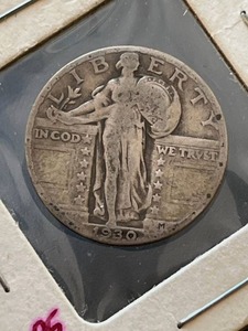 lot 38 image: 1930 Standing Liberty Quarter