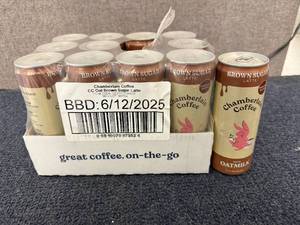 lot 116 image: 12 Cans of Chamberlain Coffee Brown Sugar Latte