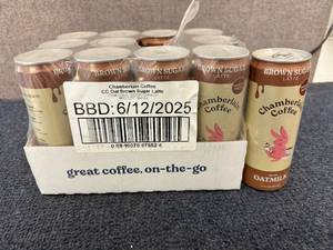 lot 118 image: 12 Cans of Chamberlain Coffee Brown Sugar Latte
