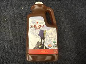 lot 130 image: 64oz Jug of Sherpa Spicy Chai Concentrate