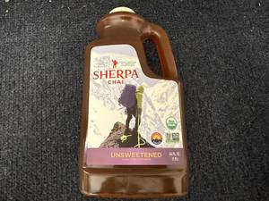 lot 132 image: 64oz Jug of Sherpa Unsweetened Chai Concentrate