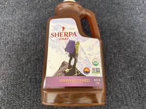 lot 134 image: 64oz Jug of Sherpa Unsweetened Chai Concentrate