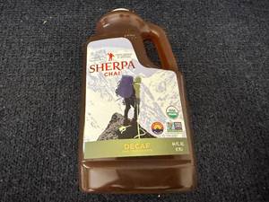 lot 141 image: 64oz Jug of Sherpa Decaf Chai Concentrate