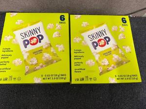 lot 170 image: 2 x 6ct Boxes of Skinny Pop Original Popcorn
