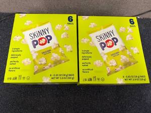 lot 171 image: 2 x 6ct Boxes of Skinny Pop Original Popcorn