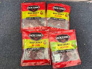 lot 172 image: 4 Bags of Jack Links Jalapeno Jerky