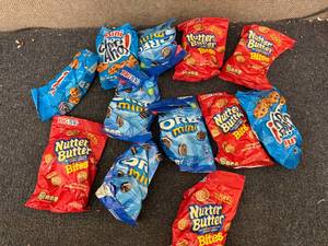 lot 185 image: Oreo Minis, Nutter Butters, and Chips Ahoy