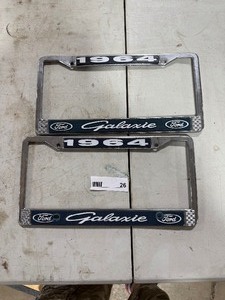 lot 26 image: 1964 FORD GALAXIE LICENSE PLATE COVERS