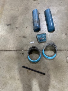 lot 156 image: 1955 FORD VICTORIA VALVE COVERS & HEADLIGHT TRIM RINGS