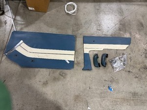 lot 160 image: 1955 FORD DOOR PANEL W DOOR HANDLES