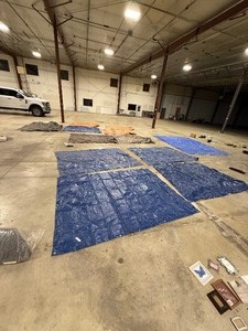 lot 67 image: QTY 13 TARPS OF VARIOUS SIZES