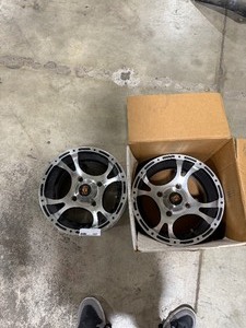 lot 102 image: QTY 2- DWT 12 X 8 UTV WHEELS