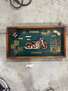 lot 112 image: HARLEY DAVIDSON FRAMED ART