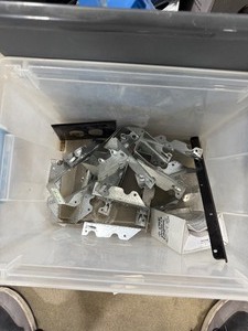 lot 109 image: CONSTRUCTION HARDWARE - HANGERS, ELECTRICAL BOXES ETC