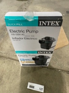 lot 127 image: INTEX ELECTRIC PUMP 120V AC