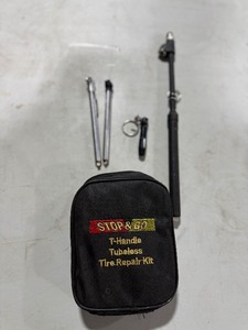 lot 405 image: TIRE REPAIR KIT & TIRE GUAGES