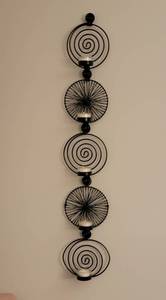 lot 95 image: Coiled Wire Votive Candle Wall Dcor