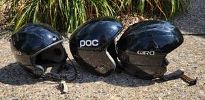 lot 46 image: Black Ski Helmets  POC  Giro