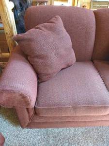 Dark Burgundy Upholstered Loveseat