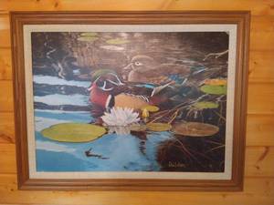 lot 70 image: Large Van Gilder Wood Duck Print