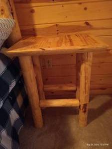 lot 93 image: Rustic Wood Side Table