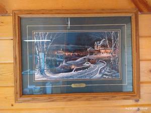 lot 95 image: Framed Terry Redlin Print - Family Traditions