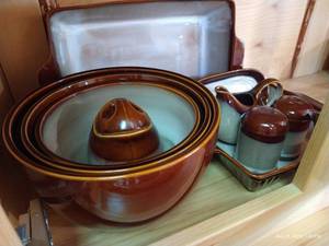 lot 110 image: Large Sango Stoneware Serving Dishes, Etc