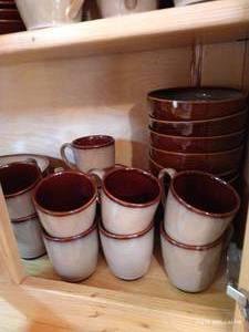lot 111 image: Sango Stoneware Dish Lot - (9) 4-Piece Settings