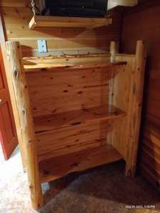 lot 142 image: Rustic Log Shelf