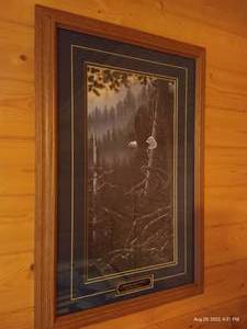 lot 156 image: Framed Eagle Print - Beyond the Forest by Derk Hansen
