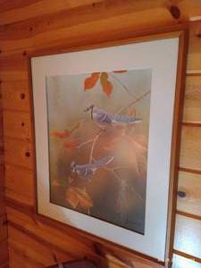 lot 172 image: Signed Art Print - Blue Jays and Cow Oak by John ONeill