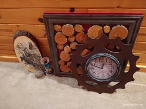 lot 180 image: Miscellaneous Decor - Clock, Native American Vase, Etc.