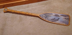 lot 186 image: Hand Painted Oar Art Scene - Very Pretty