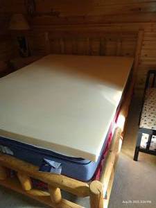 lot 187 image: Queen Rustic Log Bed Frame - No Contents