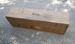 lot 220 image: Wood Box With Fishing Gear - Primarily Ice Fishing
