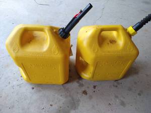 lot 261 image: (2) 5-Gallon Diesel Cans - (1) Mostly Full