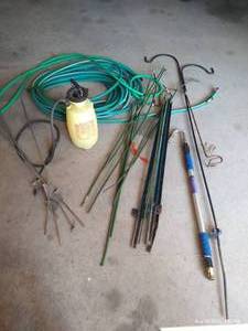 lot 303 image: Garden Lot - Stakes, Hoses, Etc