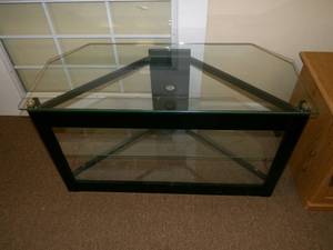 lot 66 image: Metal and Glass TV Stand...