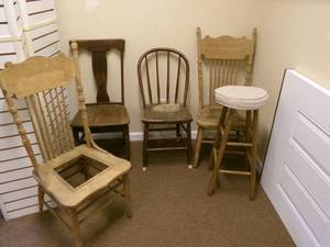 lot 82 image: A lot to go of wooden chairs and st...