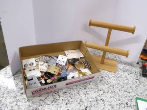 lot 92 image: A full lot of Jewelry w stand...