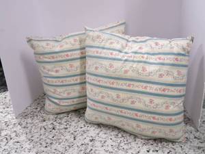lot 98 image: Pair of VIntage RoseBlue Striped P...