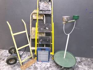 lot 116 image: A full lot of ladders, etc....