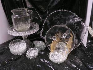 lot 146 image: Misc Vintage Crystal Glassware with...