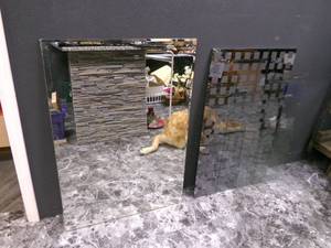 lot 148 image: Mirror 28x40, checker board mirror ...