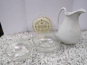 lot 182 image: IronStone large Pitcher (crack), tw...