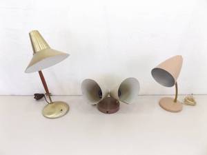 lot 96 image: Lot of 3 Mid Century Modern Lighting Fixtures and Desk Lamp