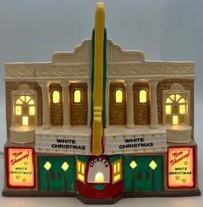 lot 39 image: Department 56 Snow Village The Paramount Theater Handpainted Ceramic