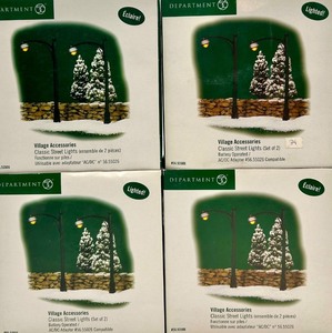 lot 76 image: Department 56 Village Accessories Classic Street Lights (2 per box)