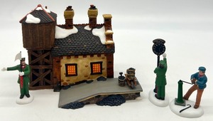 lot 92 image: Department 56 Village Accessories and Train Station Set